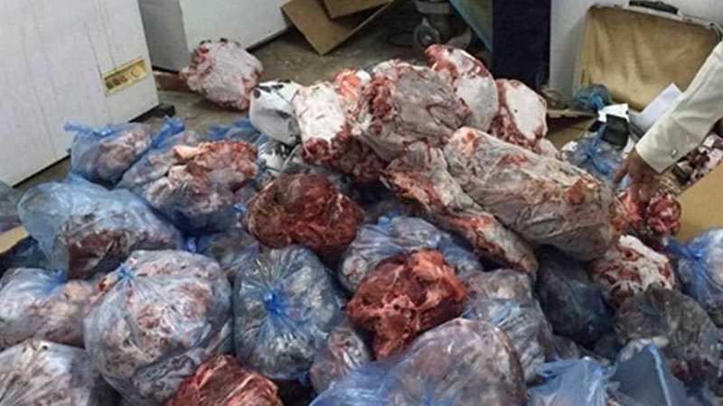 إعدام 2 طن لحوم فاسدة