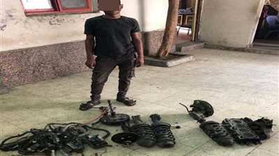 ضبط عاطل سرق محل قطع غيار بالبساتين