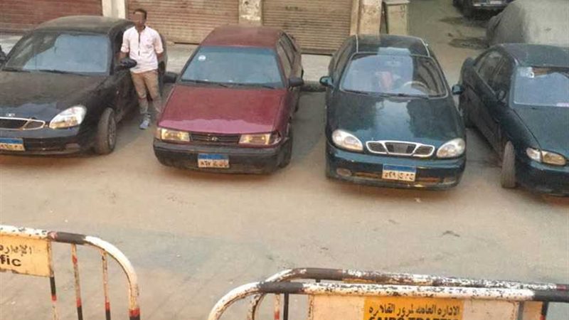 لص السيارات ضبط بالمطرية