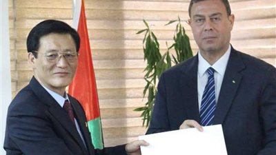 السفير دياب اللوح يستقبل سفير كوريا الشمالية