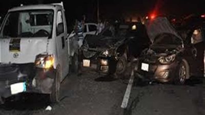 مصرع وإصابة 3 أشخاص في حادث تصادم جنوب بني سويف