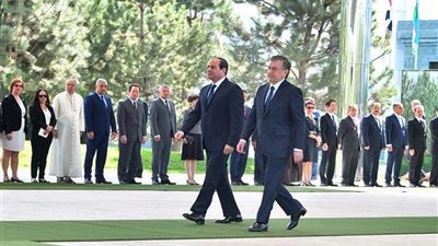 الاستقبال الرسمى الرئيس عبدالفتاح السيسي فى أوزبكستان 