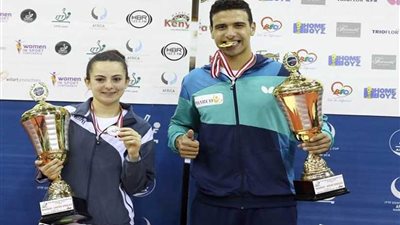 أحمد صالح ودينا مشرف يتوجان بذهبية 