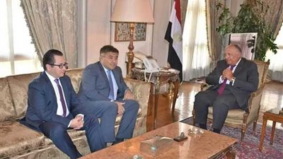 شُكري يستقبل وزير التنمية المجتمعية لدولة كازاخستان