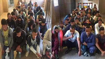 احباط تهريب 33مهاجراً غير شرعي عبر الدروب الصحراوية بمطروح