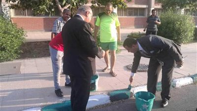 تجديد وتزيين الحرم الجامعى بأسيوط استعداداً لاستقبال العام الدراسي الجديد..(صور)