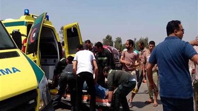 مصرع شاب دهسه جرار زراعى على صحراوى بنى سويف الشرقى