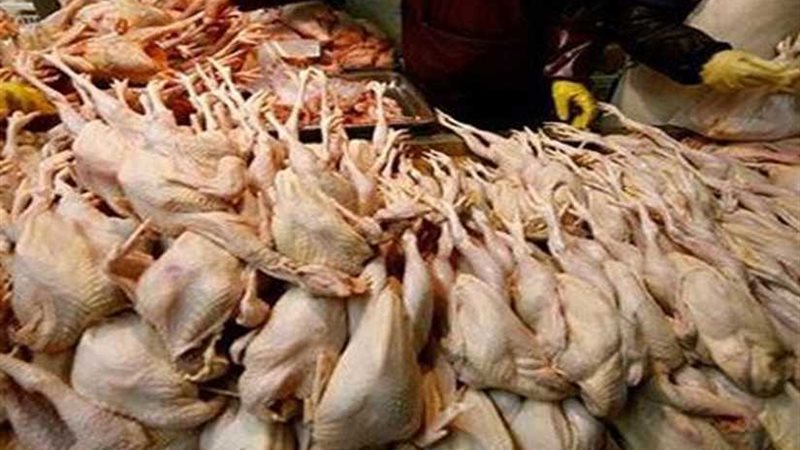 ضبط 2 طن دواجن غير