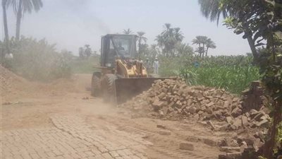 ازالة ٣٩٧ حالة تعد على أملاك الدولة والأراضي الزراعية ونهر النيل