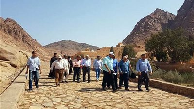 انتهاء 60 % من تطوير مدخل دير سانت كاترين