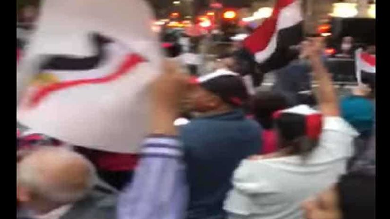 الجالية المصرية تهتف