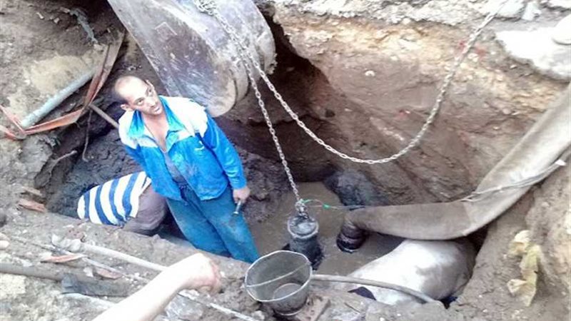 انفجار خط طرد الصرف