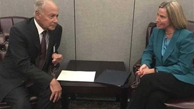 أبو الغيط يبحث مع موجيريني الأوضاع بالشرق الأوسط والارتقاء بالتعاون العربي الأوروبي