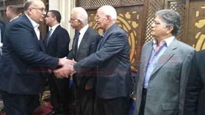 رحاب أبورجيلة يحضر عزاء أمين صندوق الزمالك