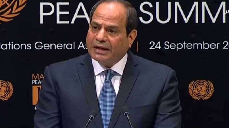 السيسي يدعو العالم