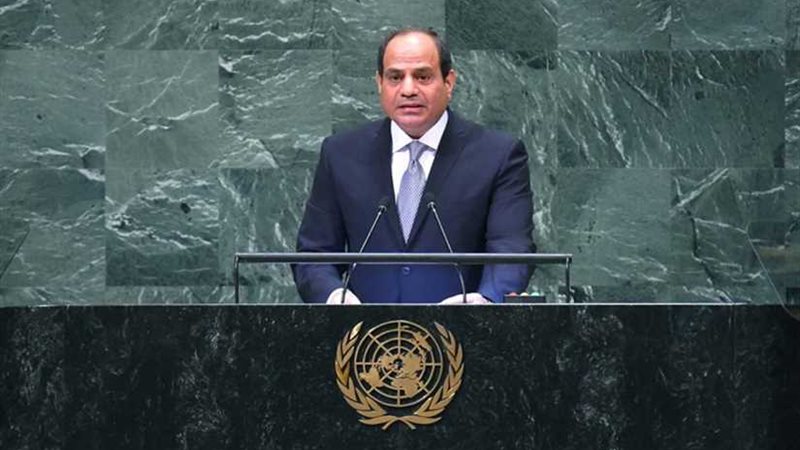 الرئيس السيسي يلقي