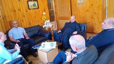 البطريرك إبراهيم إسحق يستقبل وفد هيئة الإغاثة الكاثوليكية الأمريكية