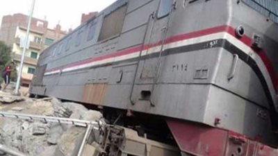 السكة الحديد : خروج عجلات قطار بضائع عن القضبان