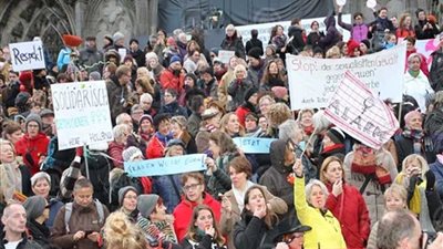 تظاهر مئات الأشخاص في المانيا احتجاجا على زيارة أردوغان