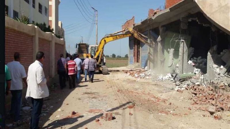 إزالة 7 منازل مخالفة