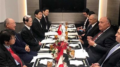وزير الخارجية يستعرض مع أعضاء مجلس الأعمال الياباني المصري‬ برنامج الإصلاح الاقتصادي