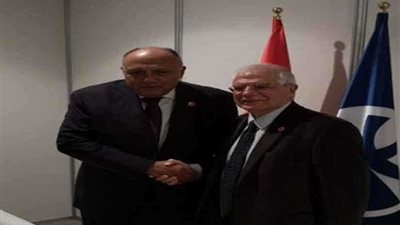 شكري يعقد مباحثات مع نظيره الإسباني على هامش منتدى 