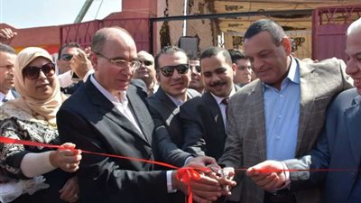 محافظ البحيرة يفتتح محطة صرف صحي بكوم حمادة
