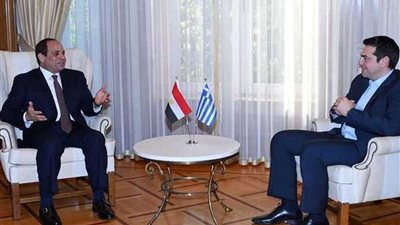 رئيس وزراء اليونان يقيم مأدبة غداء على شرف الرئيس السيسى ونظيره القبرصي