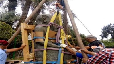 المتحف المصري الكبير يستقبل تمثالين لرمسيس الثاني والإله حورس