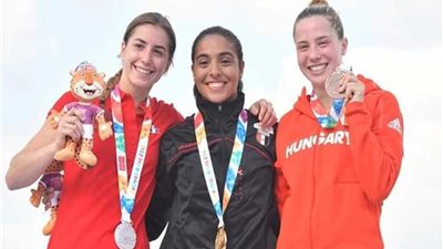 تتويج سلمى عبد المقصود بالميدالية الذهبية للخماسي الحديث في أولمبياد الشباب (صور)