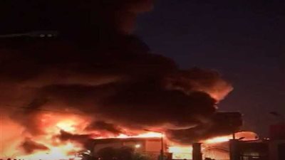 مصابان جراء حريق شبين الكوم والحماية المدنية تحاول السيطرة