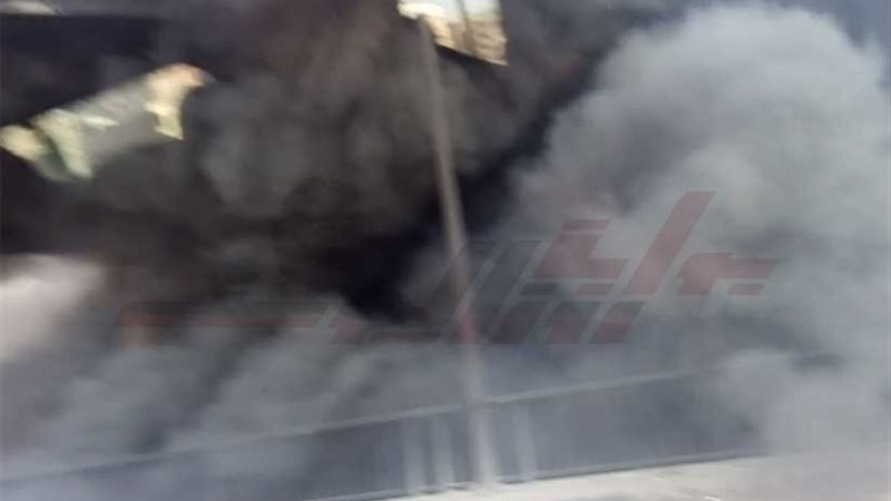 حريق أسفل كوبري الدائري