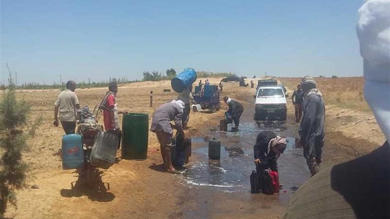 تسريب في خط بترول