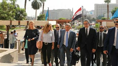 رئيس جمهورية تتارستان يزور المتحف المصري بالتحرير 