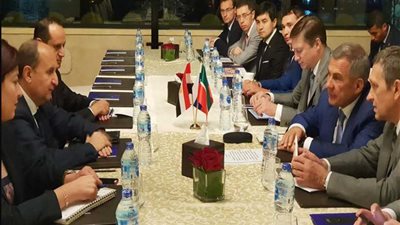 جلسة مباحثات لرئيس جمهورية تتارستان ووزير التجارة لبحث مستقبل التعاون الاقتصادي