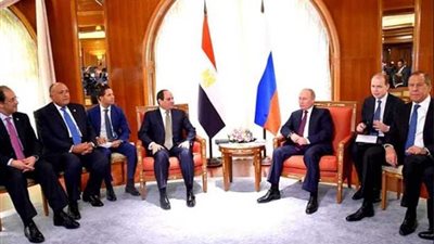 مباحثات القمة بين السيسى وبوتين فى مدينة سوتشى الروسية