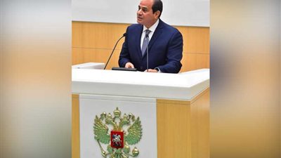 السيسي أول رئيس أجنبي يخاطب الروس من مجلسهم الفيدرالي.. صور
