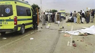 خروج المصابين بحادث أتوبيس العبور من المستشفى بإستثناء حالتين