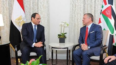 الرئيس السيسي يعزي ملك الأردن في ضحايا سيول منطقة البحر الميت