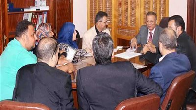 بحث التعاون بين جامعة طنطا واللجنة النقابية للعلوم الصحية