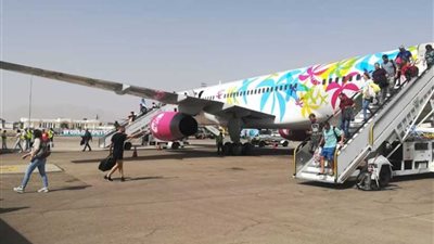 مطار شرم الشيخ يستقبل 221 سائحا روسيا قادما من كازاخستان