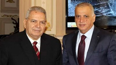 رئيس مجلس القضاء الأعلى يستقبل بمكتبة نظيره الفلسطيني