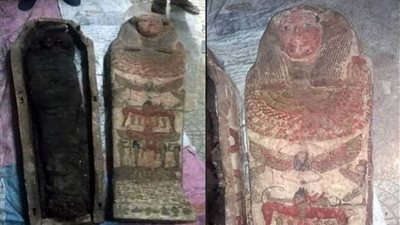 ضبط 4 أشخاص بحوزتهم تابوت أثري