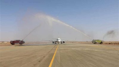 وصول اول رحلة طيران من بولندا إلي مطار طابا بعد توقف اربع سنوات