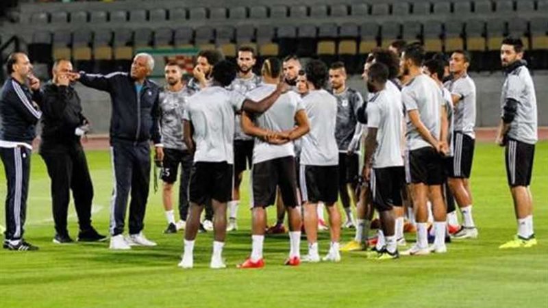 المصري يؤدي مرانه