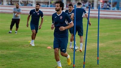 تدريبات استشفائية للاعبي الزمالك في المران الصباحي اليوم