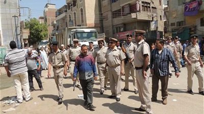 حملات لرفع الإشغالات بمركزي مطاي وبنى مزار بالمنيا