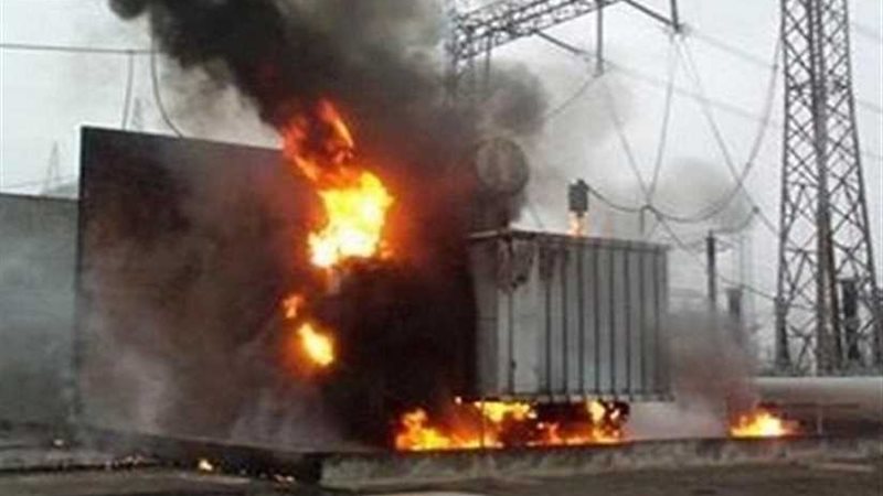 احتراق محول كهرباء