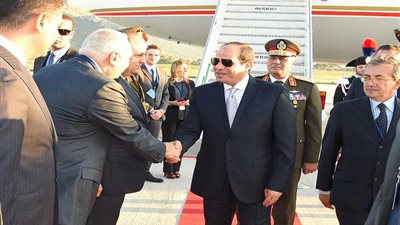 الرئيس السيسي يصل إلى مدينة باليرمو الإيطالية