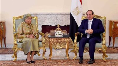 الرئيس السيسي يستقبل رئيسة الفريق الإفريقي للهجرة